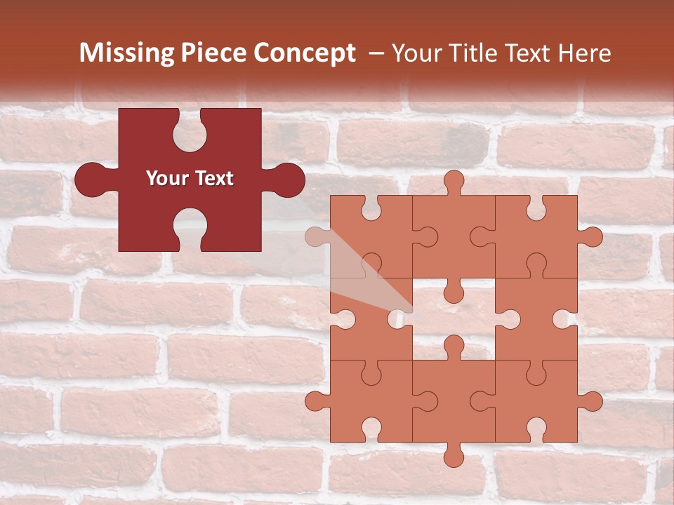A Brick Wall Is Shown With The Name Of The Company PowerPoint Template