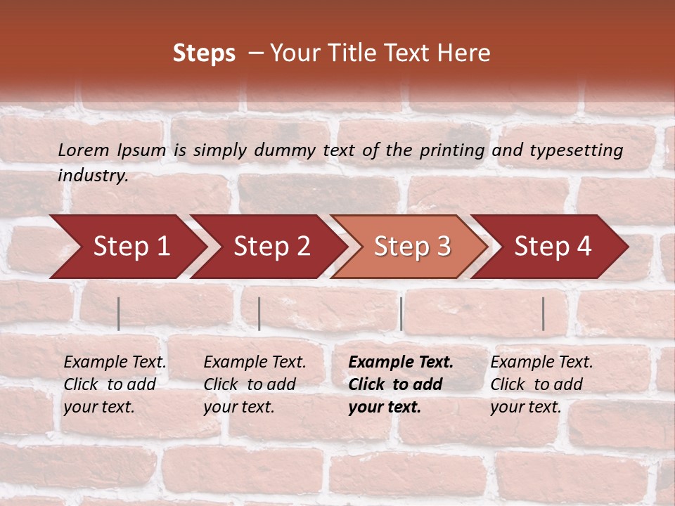 A Brick Wall Is Shown With The Name Of The Company PowerPoint Template