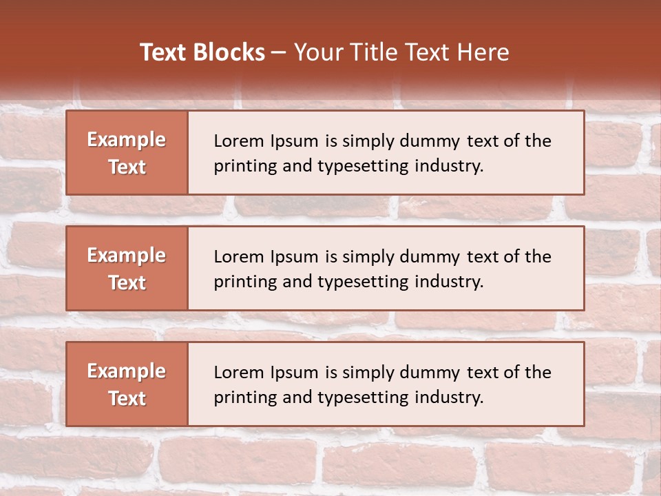 A Brick Wall Is Shown With The Name Of The Company PowerPoint Template