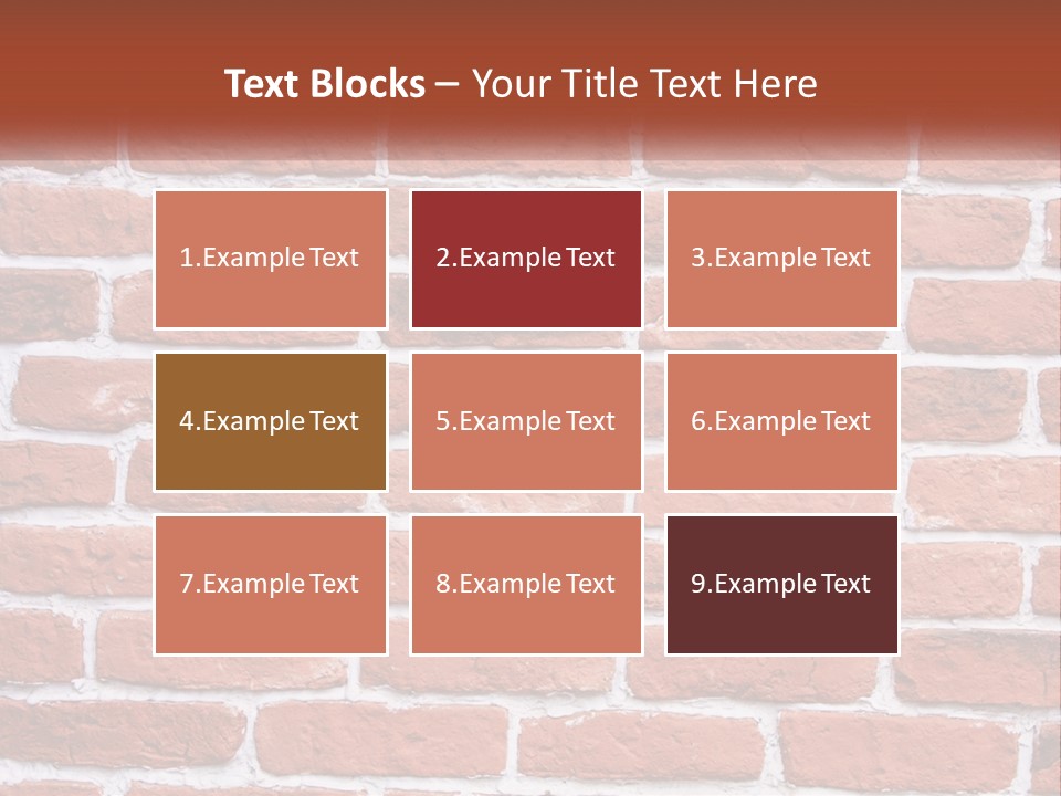 A Brick Wall Is Shown With The Name Of The Company PowerPoint Template