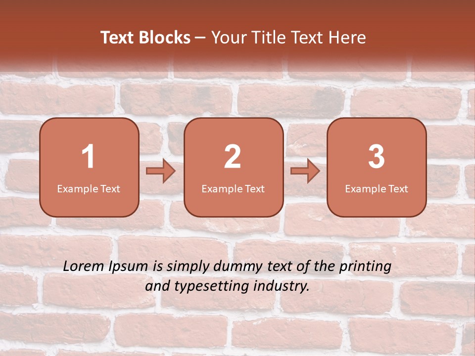 A Brick Wall Is Shown With The Name Of The Company PowerPoint Template