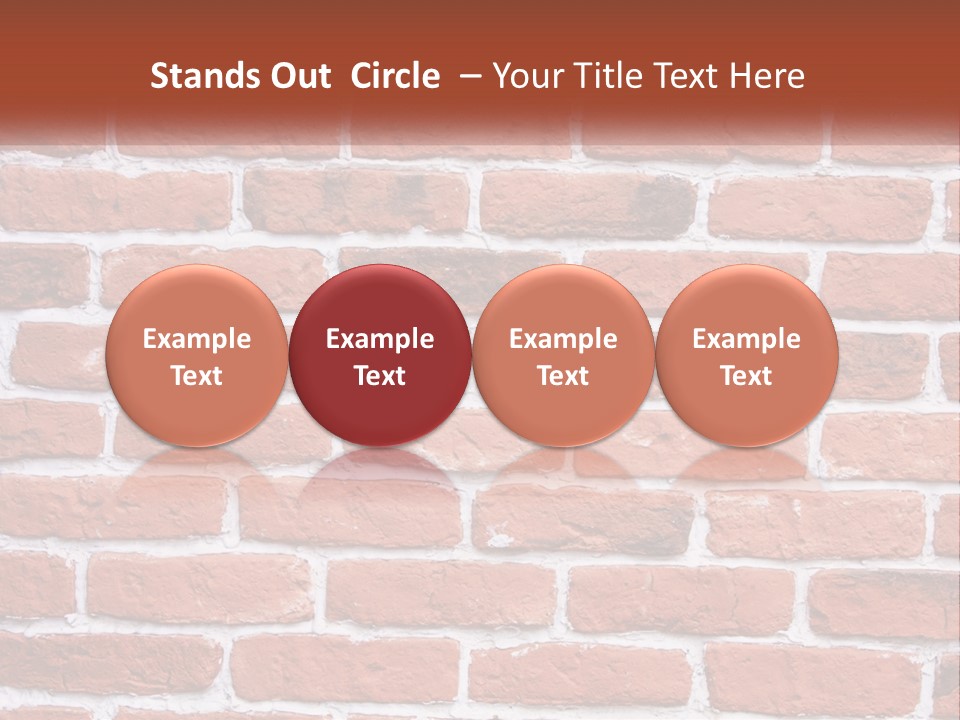 A Brick Wall Is Shown With The Name Of The Company PowerPoint Template
