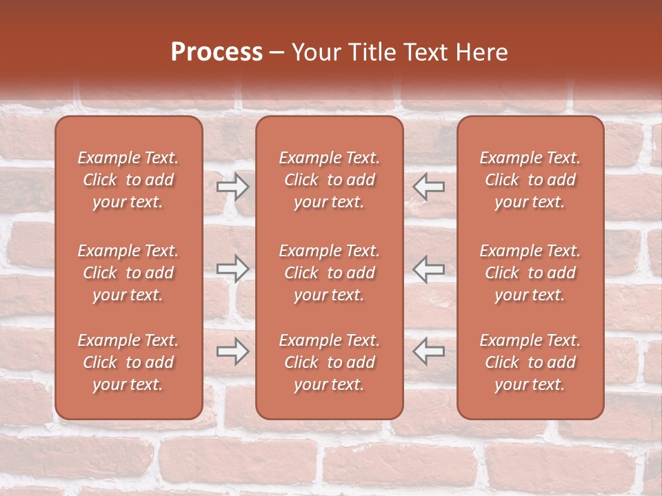 A Brick Wall Is Shown With The Name Of The Company PowerPoint Template