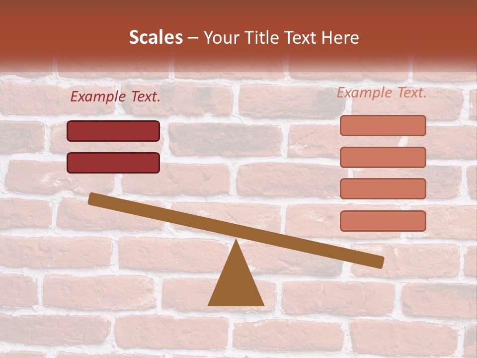 A Brick Wall Is Shown With The Name Of The Company PowerPoint Template