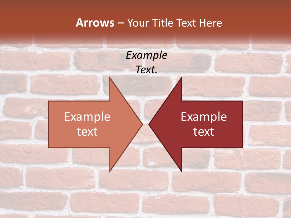 A Brick Wall Is Shown With The Name Of The Company PowerPoint Template