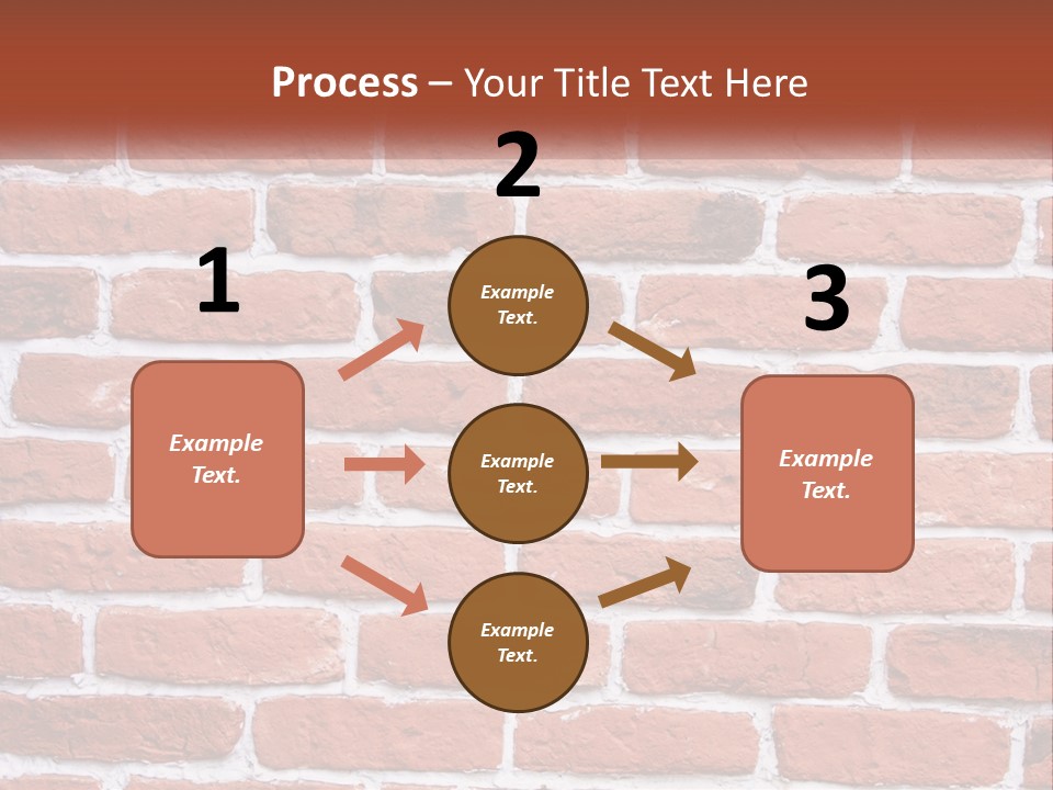A Brick Wall Is Shown With The Name Of The Company PowerPoint Template
