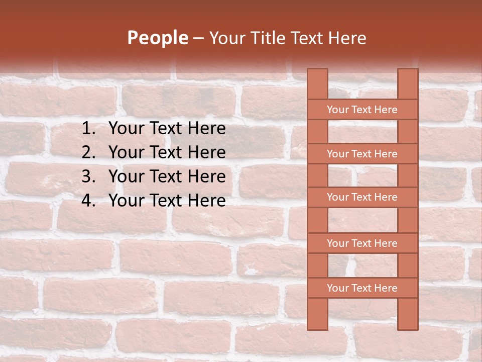 A Brick Wall Is Shown With The Name Of The Company PowerPoint Template