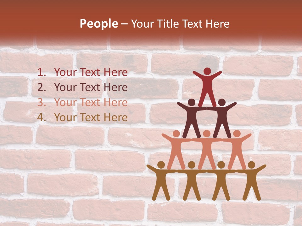 A Brick Wall Is Shown With The Name Of The Company PowerPoint Template