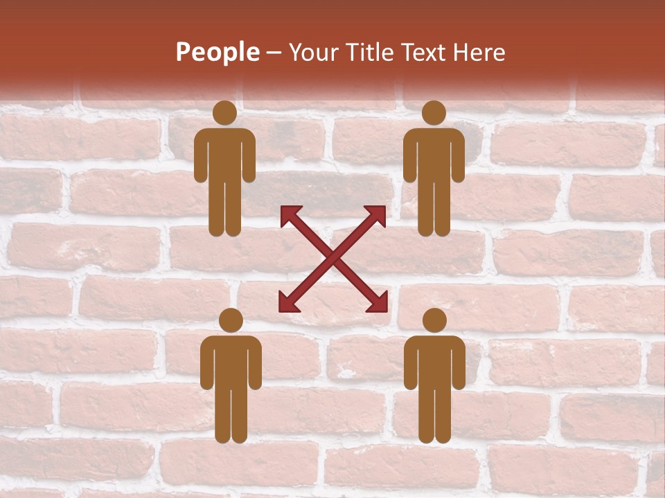 A Brick Wall Is Shown With The Name Of The Company PowerPoint Template