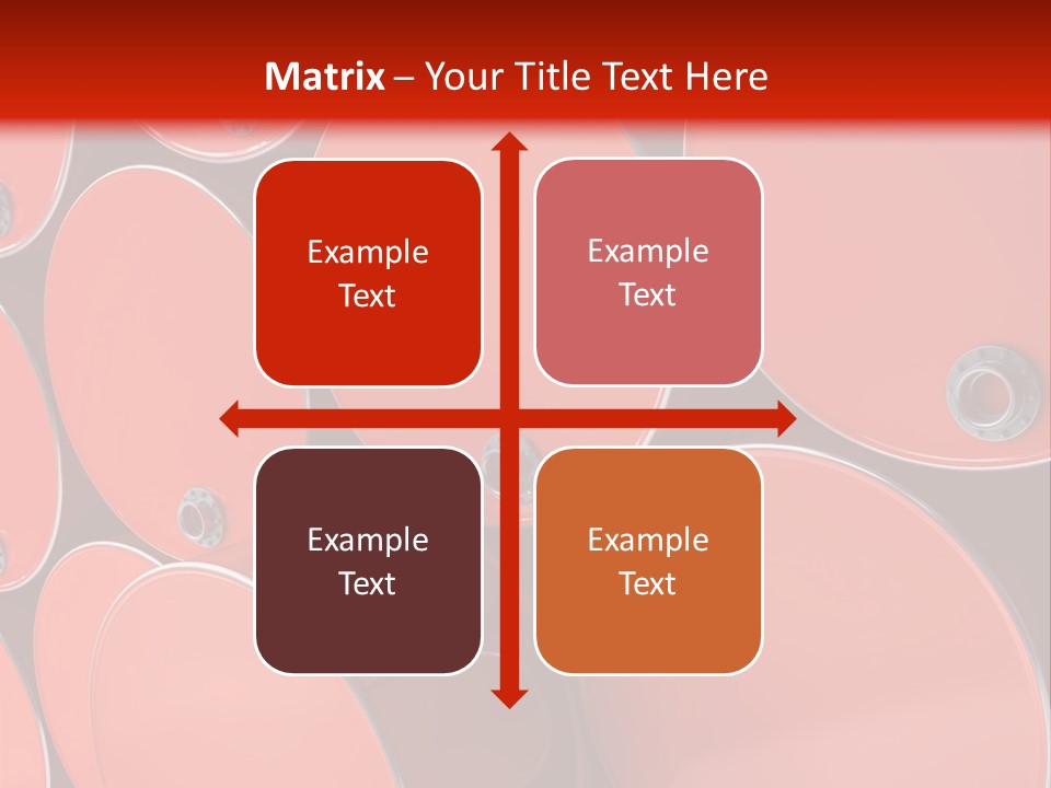 A Group Of Red Barrels Stacked On Top Of Each Other PowerPoint Template