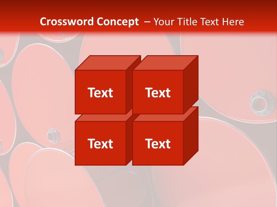 A Group Of Red Barrels Stacked On Top Of Each Other PowerPoint Template