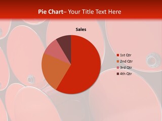 A Group Of Red Barrels Stacked On Top Of Each Other PowerPoint Template