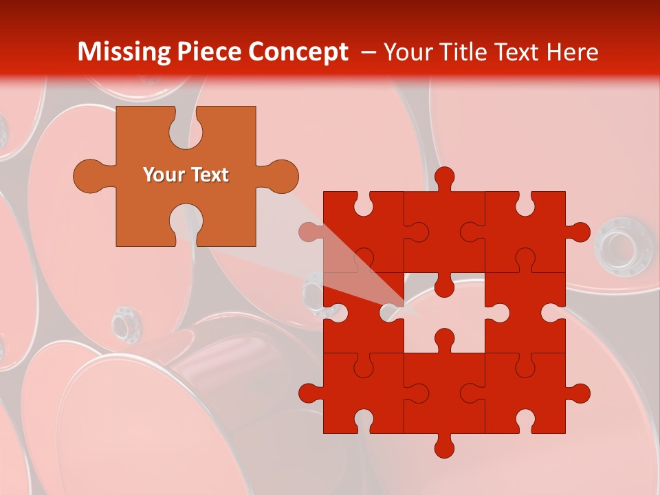 A Group Of Red Barrels Stacked On Top Of Each Other PowerPoint Template