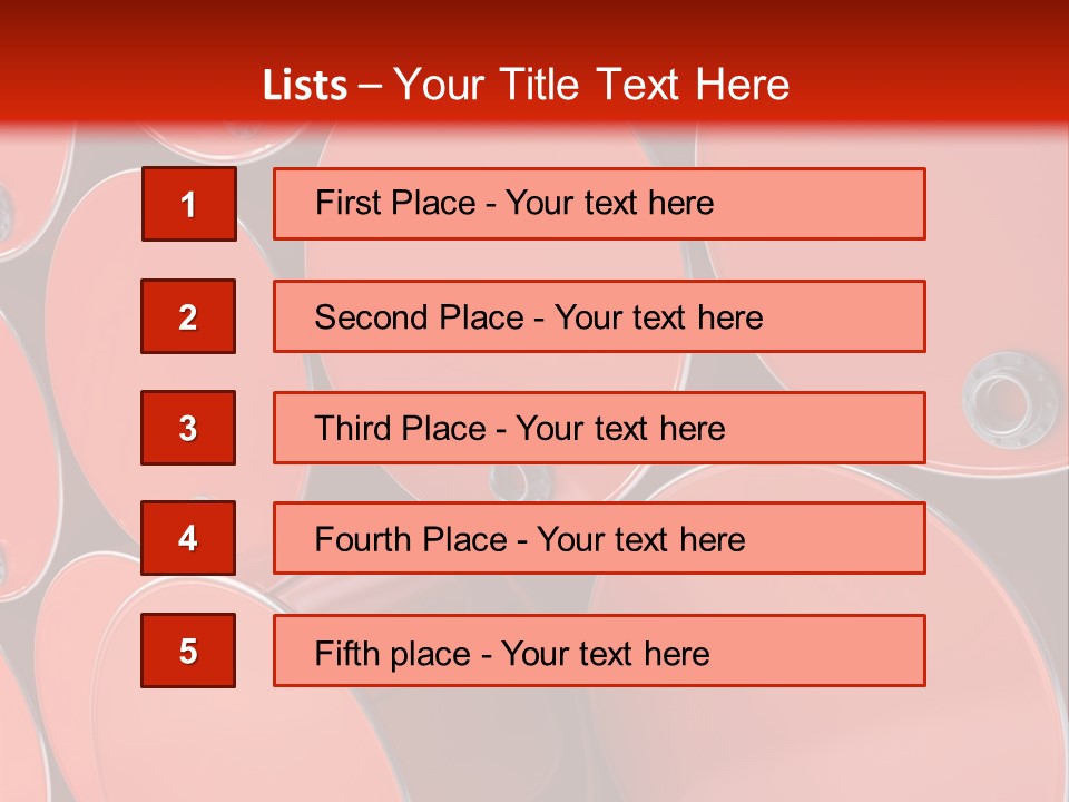 A Group Of Red Barrels Stacked On Top Of Each Other PowerPoint Template