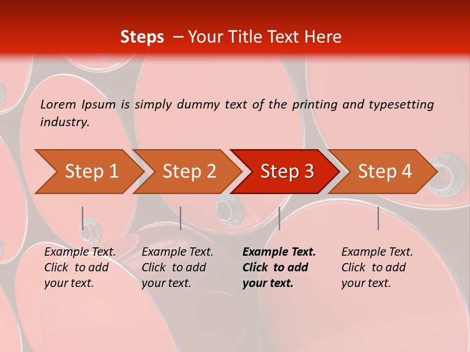 A Group Of Red Barrels Stacked On Top Of Each Other PowerPoint Template