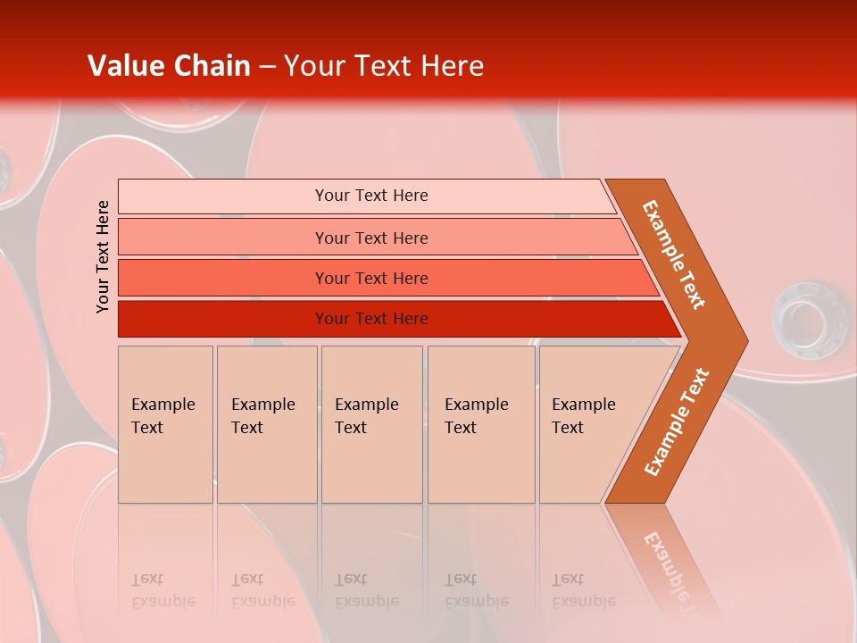 A Group Of Red Barrels Stacked On Top Of Each Other PowerPoint Template