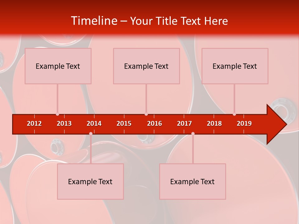A Group Of Red Barrels Stacked On Top Of Each Other PowerPoint Template