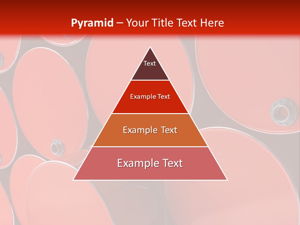 A Group Of Red Barrels Stacked On Top Of Each Other PowerPoint Template