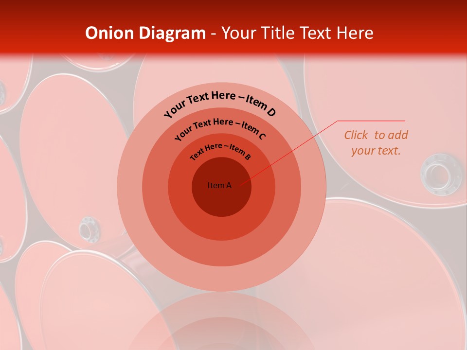 A Group Of Red Barrels Stacked On Top Of Each Other PowerPoint Template
