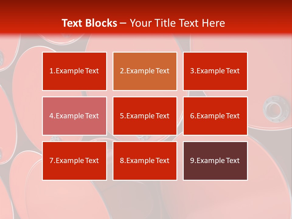 A Group Of Red Barrels Stacked On Top Of Each Other PowerPoint Template