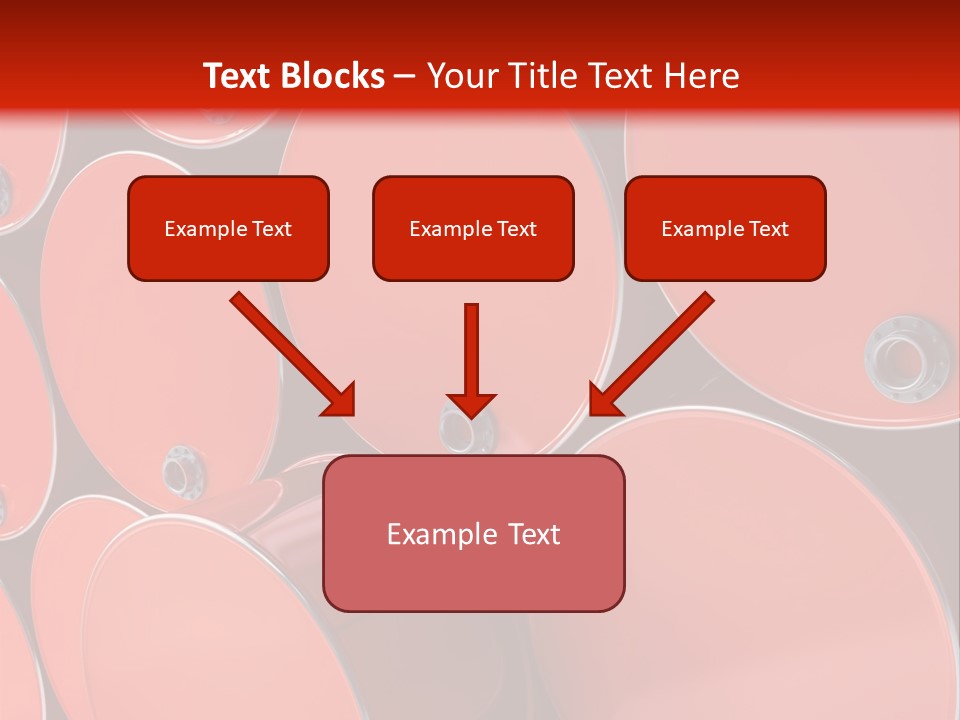 A Group Of Red Barrels Stacked On Top Of Each Other PowerPoint Template