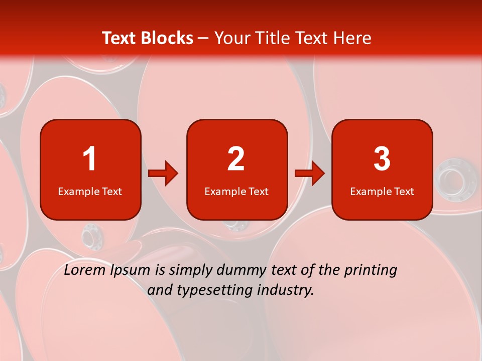 A Group Of Red Barrels Stacked On Top Of Each Other PowerPoint Template