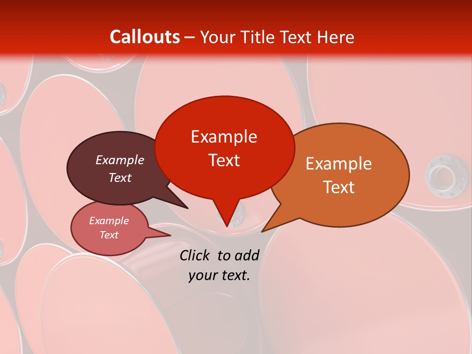 A Group Of Red Barrels Stacked On Top Of Each Other PowerPoint Template