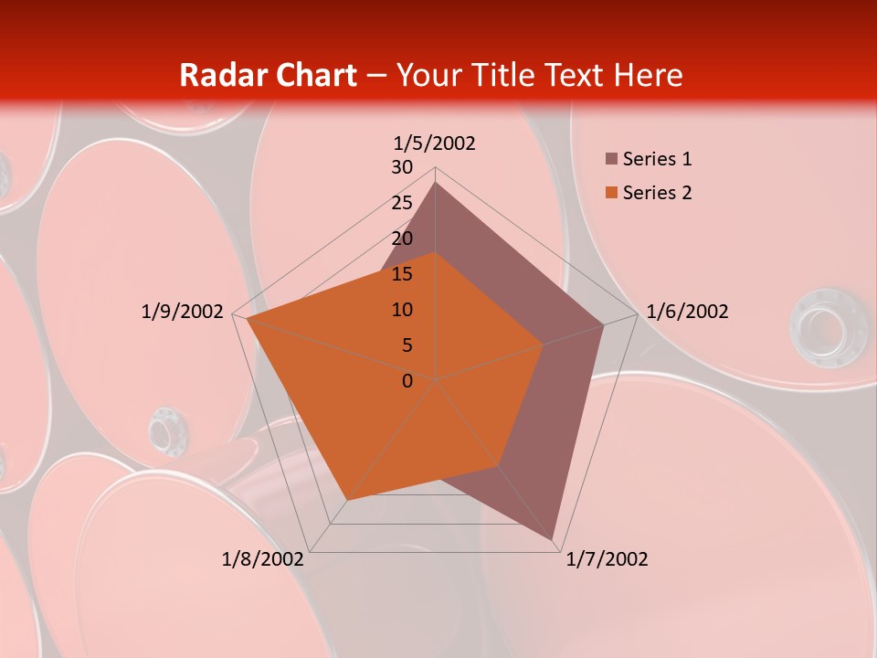 A Group Of Red Barrels Stacked On Top Of Each Other PowerPoint Template