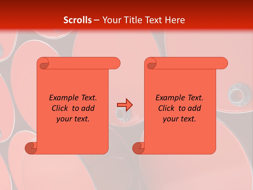 A Group Of Red Barrels Stacked On Top Of Each Other PowerPoint Template