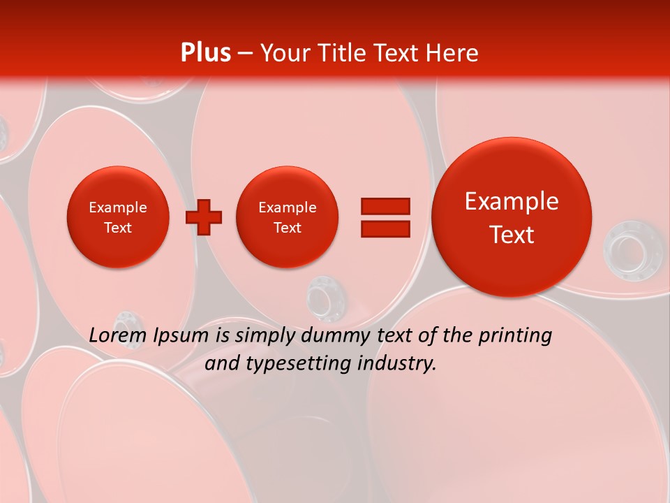 A Group Of Red Barrels Stacked On Top Of Each Other PowerPoint Template