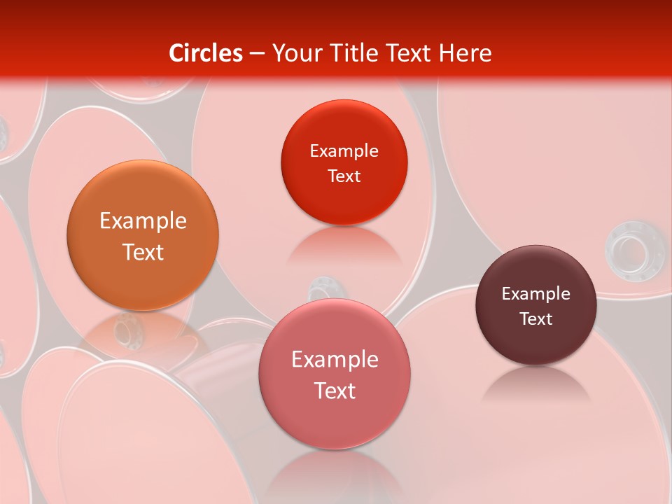 A Group Of Red Barrels Stacked On Top Of Each Other PowerPoint Template