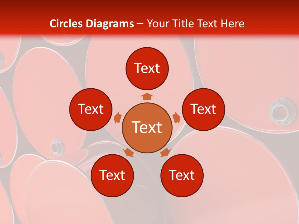 A Group Of Red Barrels Stacked On Top Of Each Other PowerPoint Template
