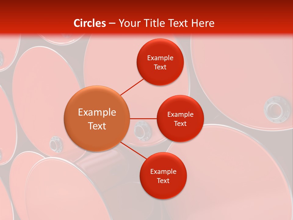 A Group Of Red Barrels Stacked On Top Of Each Other PowerPoint Template