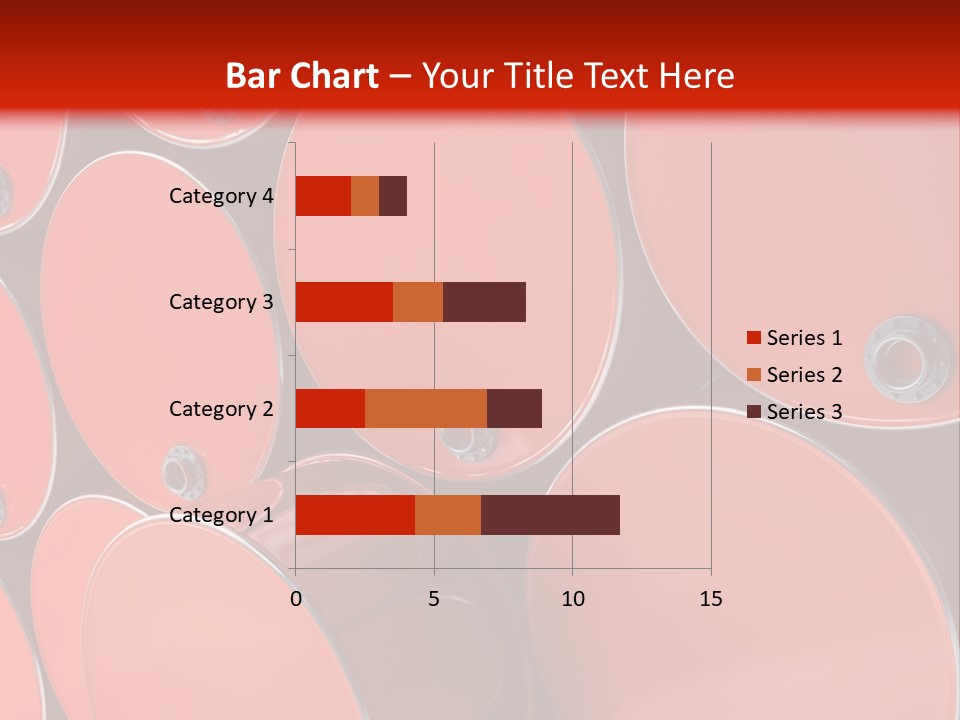 A Group Of Red Barrels Stacked On Top Of Each Other PowerPoint Template