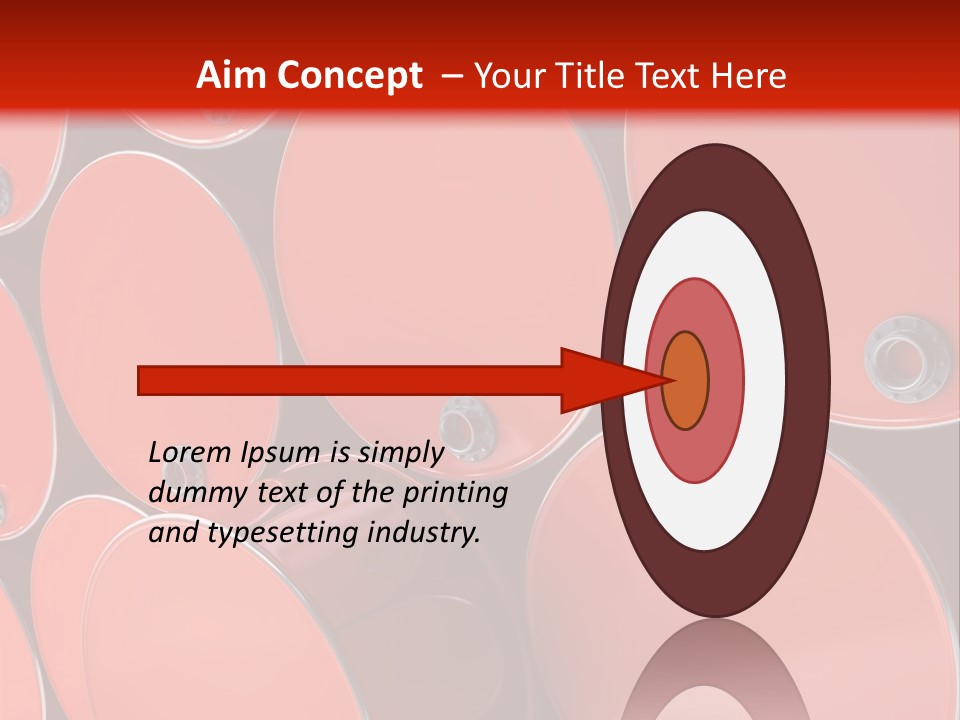 A Group Of Red Barrels Stacked On Top Of Each Other PowerPoint Template