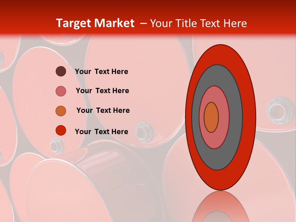 A Group Of Red Barrels Stacked On Top Of Each Other PowerPoint Template
