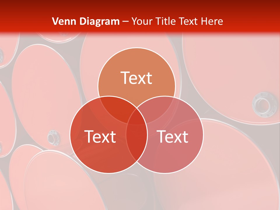 A Group Of Red Barrels Stacked On Top Of Each Other PowerPoint Template
