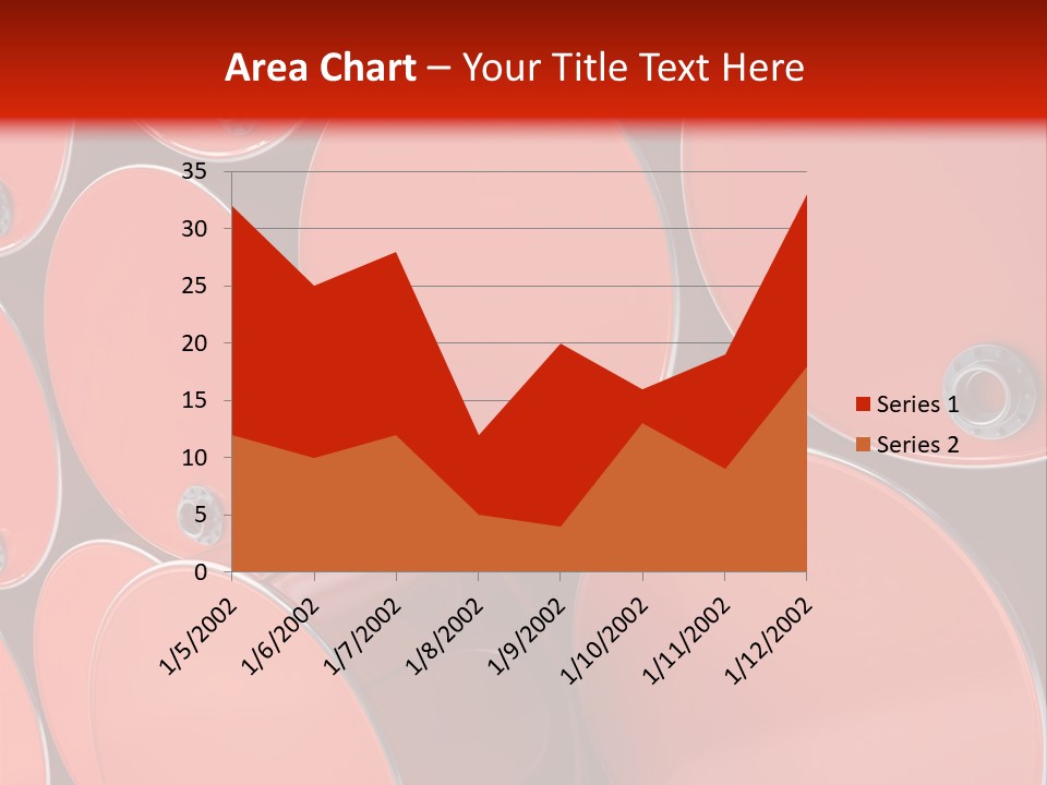 A Group Of Red Barrels Stacked On Top Of Each Other PowerPoint Template