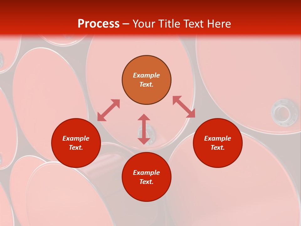 A Group Of Red Barrels Stacked On Top Of Each Other PowerPoint Template