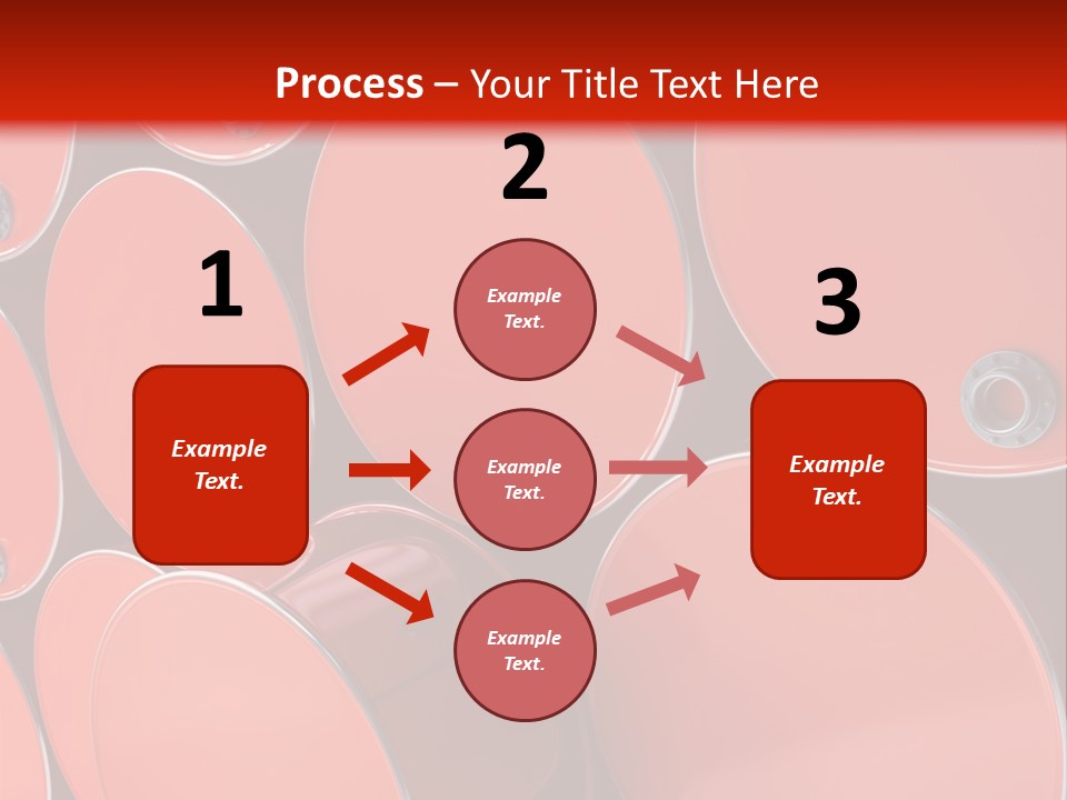A Group Of Red Barrels Stacked On Top Of Each Other PowerPoint Template