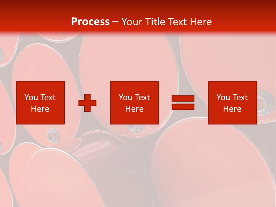 A Group Of Red Barrels Stacked On Top Of Each Other PowerPoint Template