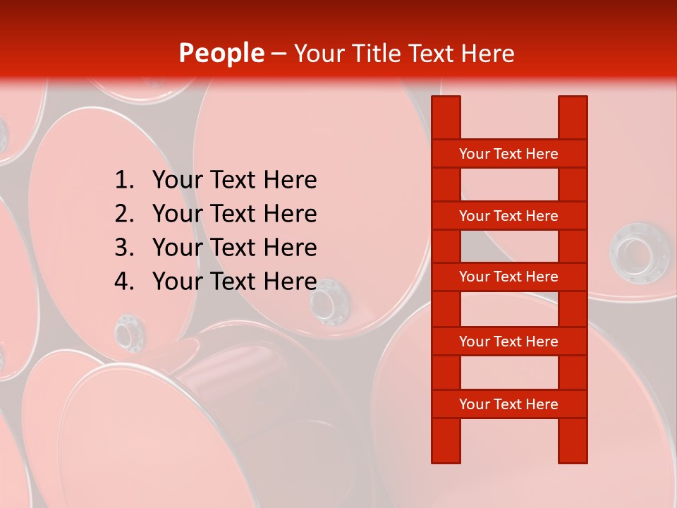 A Group Of Red Barrels Stacked On Top Of Each Other PowerPoint Template