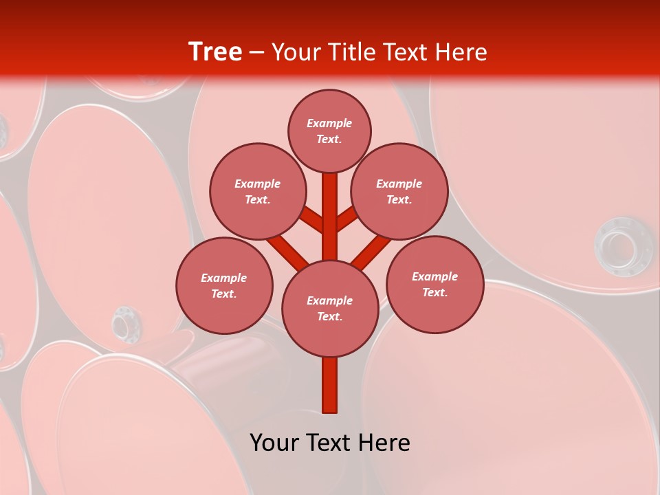 A Group Of Red Barrels Stacked On Top Of Each Other PowerPoint Template