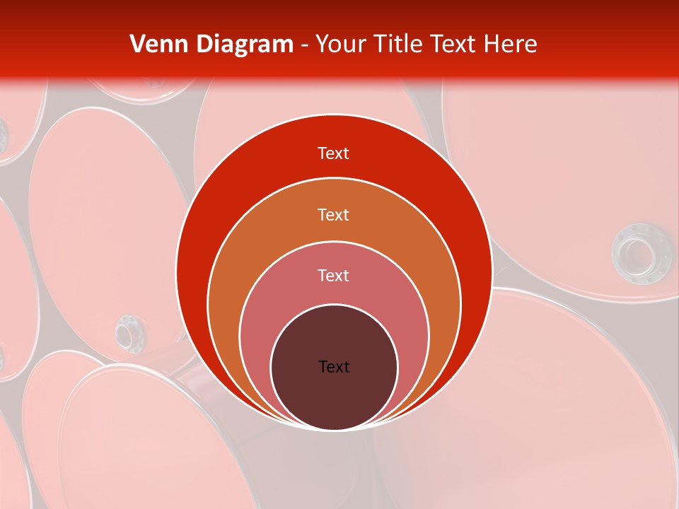 A Group Of Red Barrels Stacked On Top Of Each Other PowerPoint Template