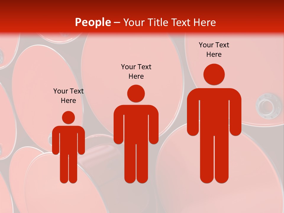 A Group Of Red Barrels Stacked On Top Of Each Other PowerPoint Template