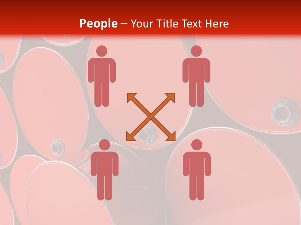 A Group Of Red Barrels Stacked On Top Of Each Other PowerPoint Template