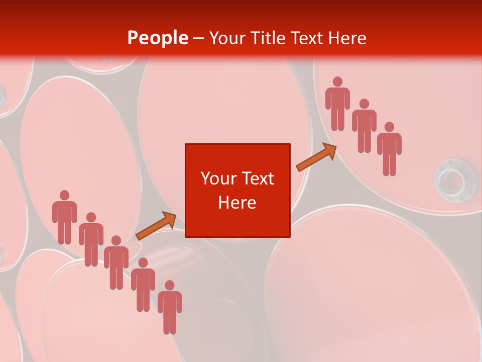 A Group Of Red Barrels Stacked On Top Of Each Other PowerPoint Template