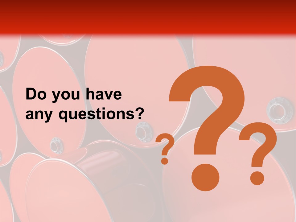 A Group Of Red Barrels Stacked On Top Of Each Other PowerPoint Template