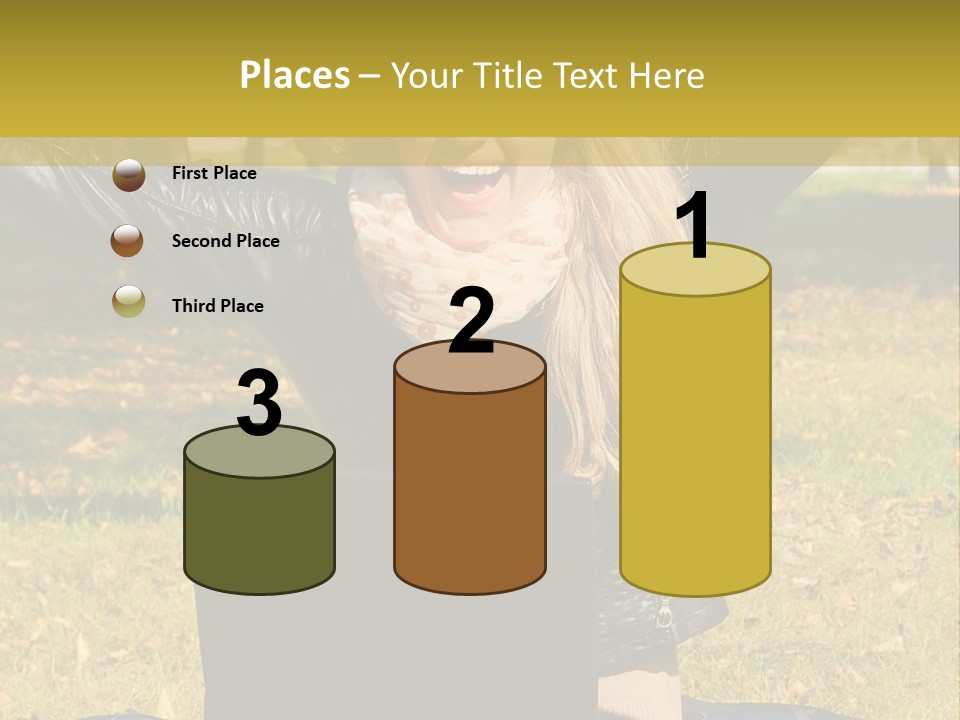 A Woman Sitting In The Grass With Her Laptop PowerPoint Template