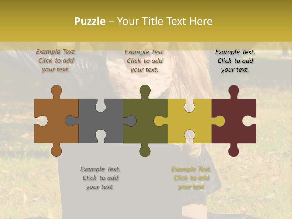 A Woman Sitting In The Grass With Her Laptop PowerPoint Template